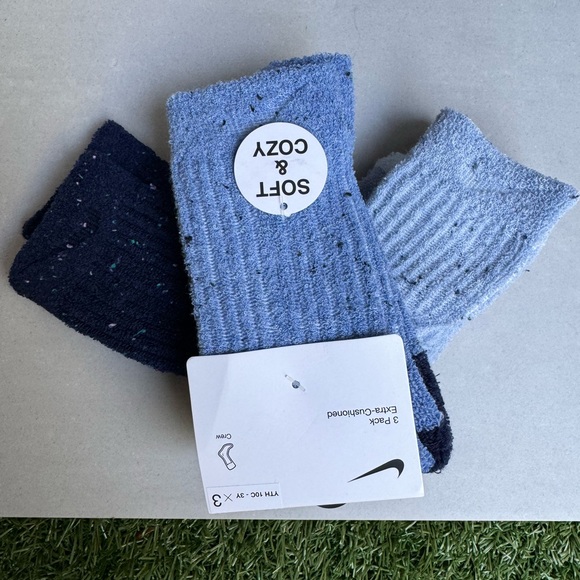 NIKE 3 Pack. Extra-Cushioned. Crew .NEW YTH 10C-3Y - Picture 2 of 12